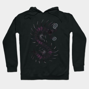 The Darkest Purple Centipede Hoodie